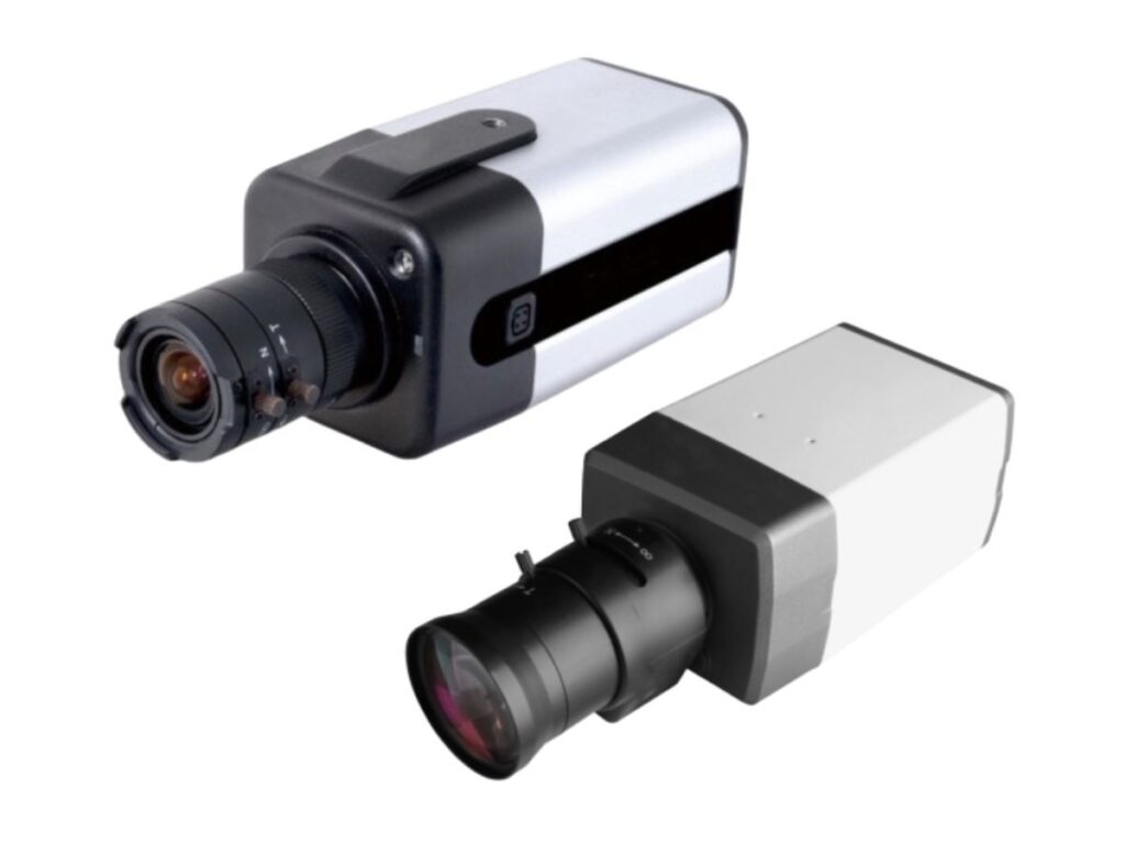 C-mount CCTV camera type example with interchangeable lenses
