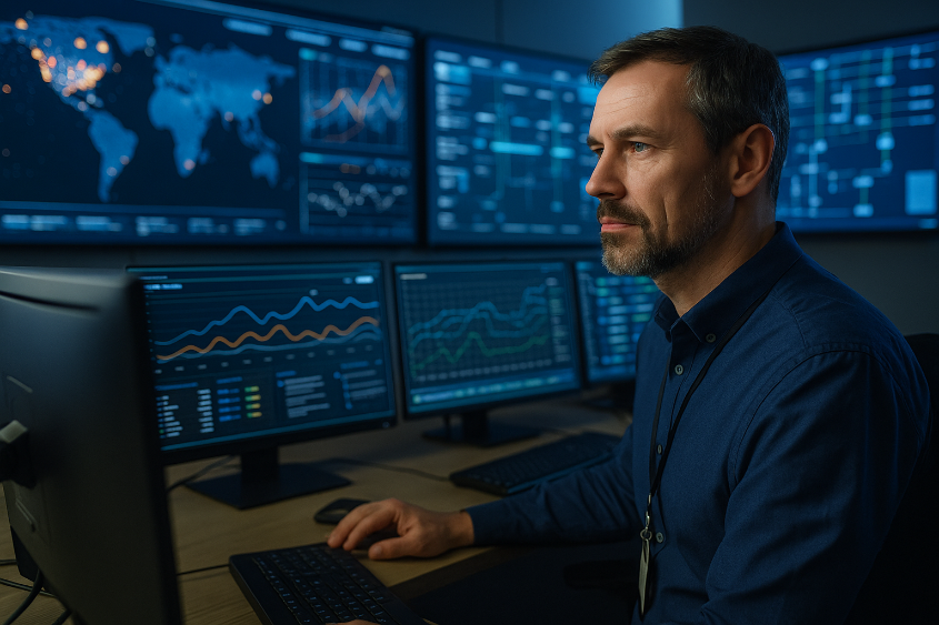 A skyline of Dubai representing the top local information technology companies
