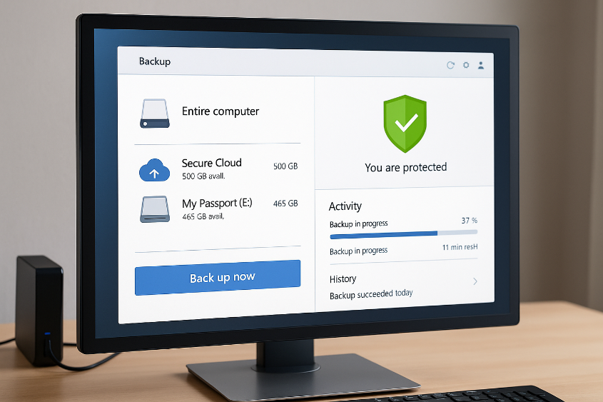 Dashboard of Acronis True Image Solution